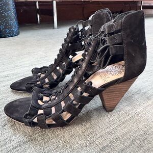 Vince Camuto Black Gladiator Heels